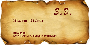 Sturm Diána névjegykártya