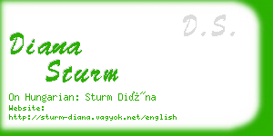 diana sturm business card
